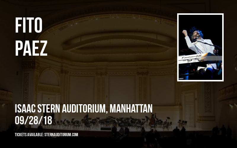 Fito Paez at Isaac Stern Auditorium