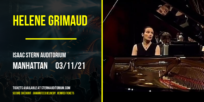 Helene Grimaud [CANCELLED] at Isaac Stern Auditorium