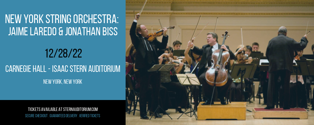 New York String Orchestra: Jaime Laredo & Jonathan Biss at Isaac Stern Auditorium
