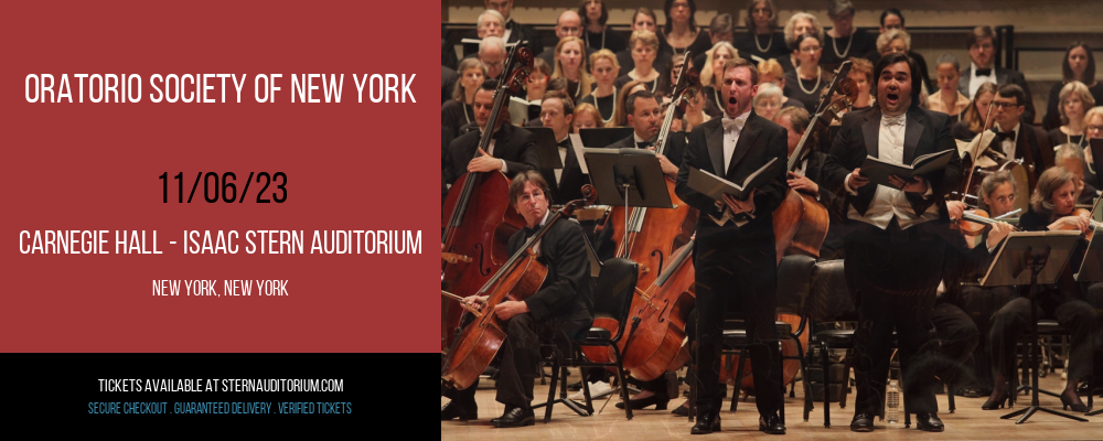 Oratorio Society Of New York at Carnegie Hall - Isaac Stern Auditorium