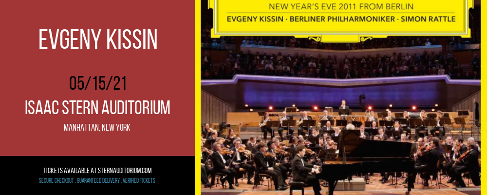 Evgeny Kissin [CANCELLED] at Isaac Stern Auditorium