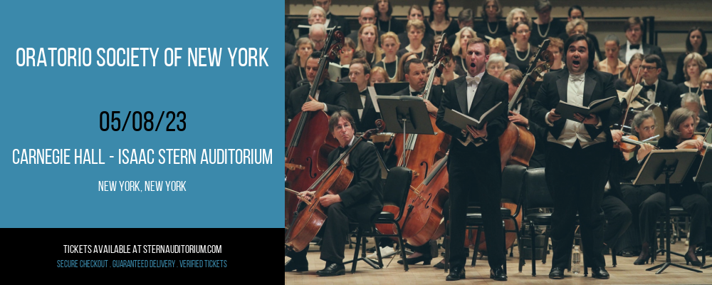 Oratorio Society Of New York at Isaac Stern Auditorium