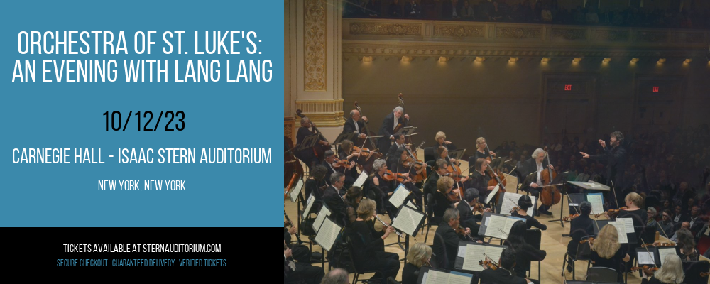 Orchestra Of St. Luke's at Carnegie Hall - Isaac Stern Auditorium