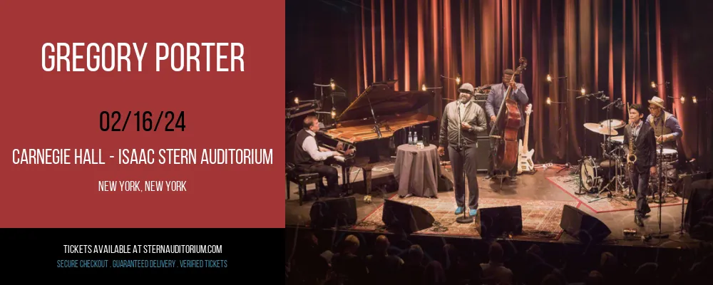 Gregory Porter at Carnegie Hall - Isaac Stern Auditorium