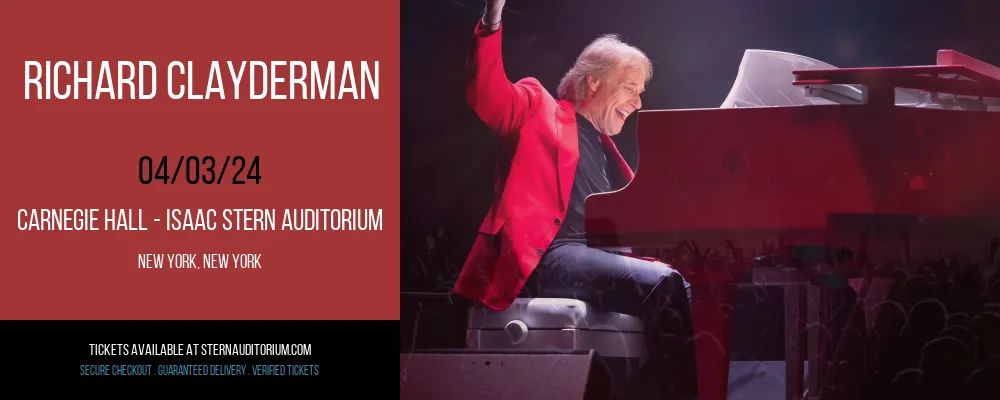 Richard Clayderman at Carnegie Hall - Isaac Stern Auditorium