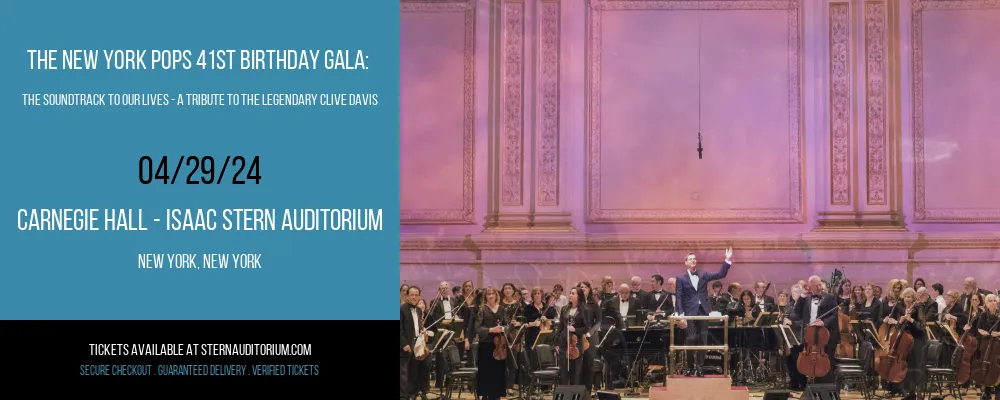 The New York Pops 41st Birthday Gala at Carnegie Hall - Isaac Stern Auditorium